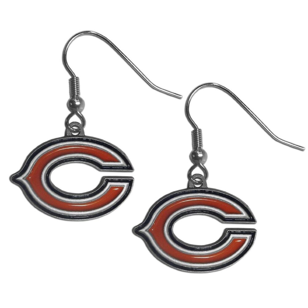 Chicago Bears Dangle Earrings NFL Football Licensed Team Stock
